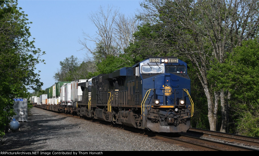 NS 8103 leads NS 24X east past CP SULLY